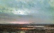 Alexei Savrasov Sundown over a marsh, oil painting on canvas
